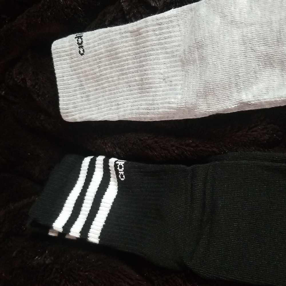Adidas 3 pack crew socks sz. 5-10 black & gray - Picture 10 of 11